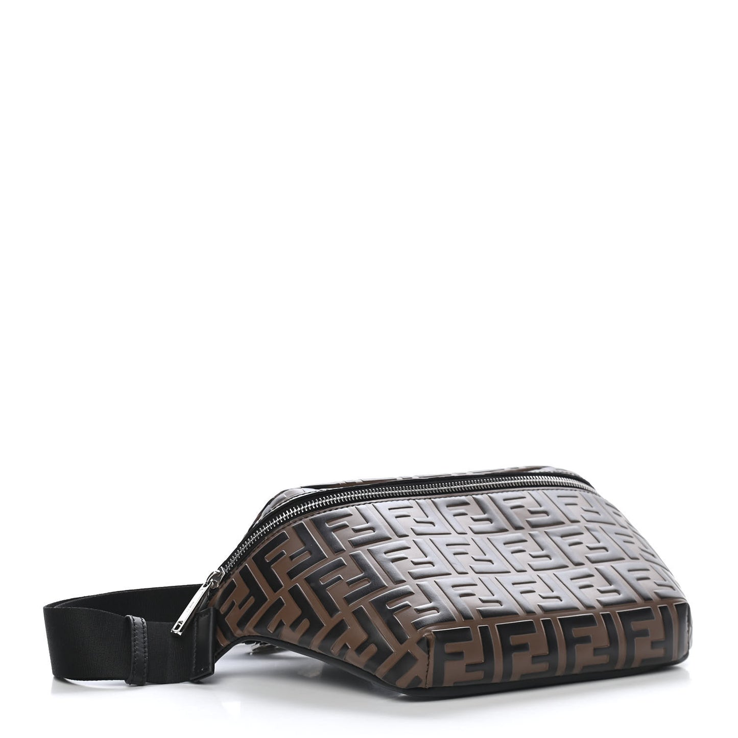 Vitello Century Bi-Color FF 1974 Embossed Belt Bag Maya Black