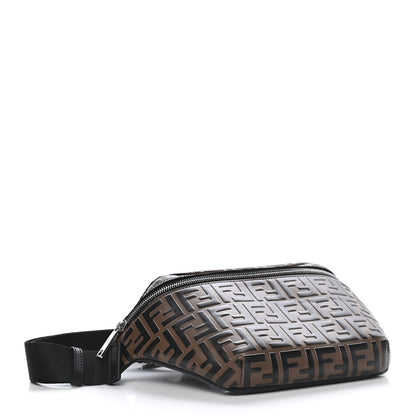 Fendi Vitello Century Bi-Color FF 1974 Embossed Belt Bag Maya Black 4 of 9