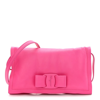 Salvatore Ferragamo Calfskin Mini Viva Bow Shoulder Bag Hot Pink 1 of 9