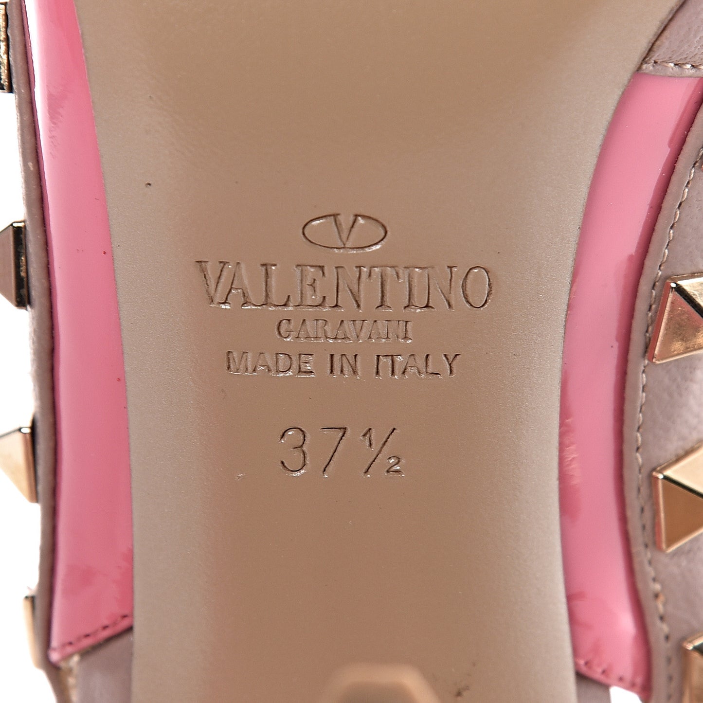 Patent Rockstud Ankle Strap Pumps 37.5 Pink Poudre