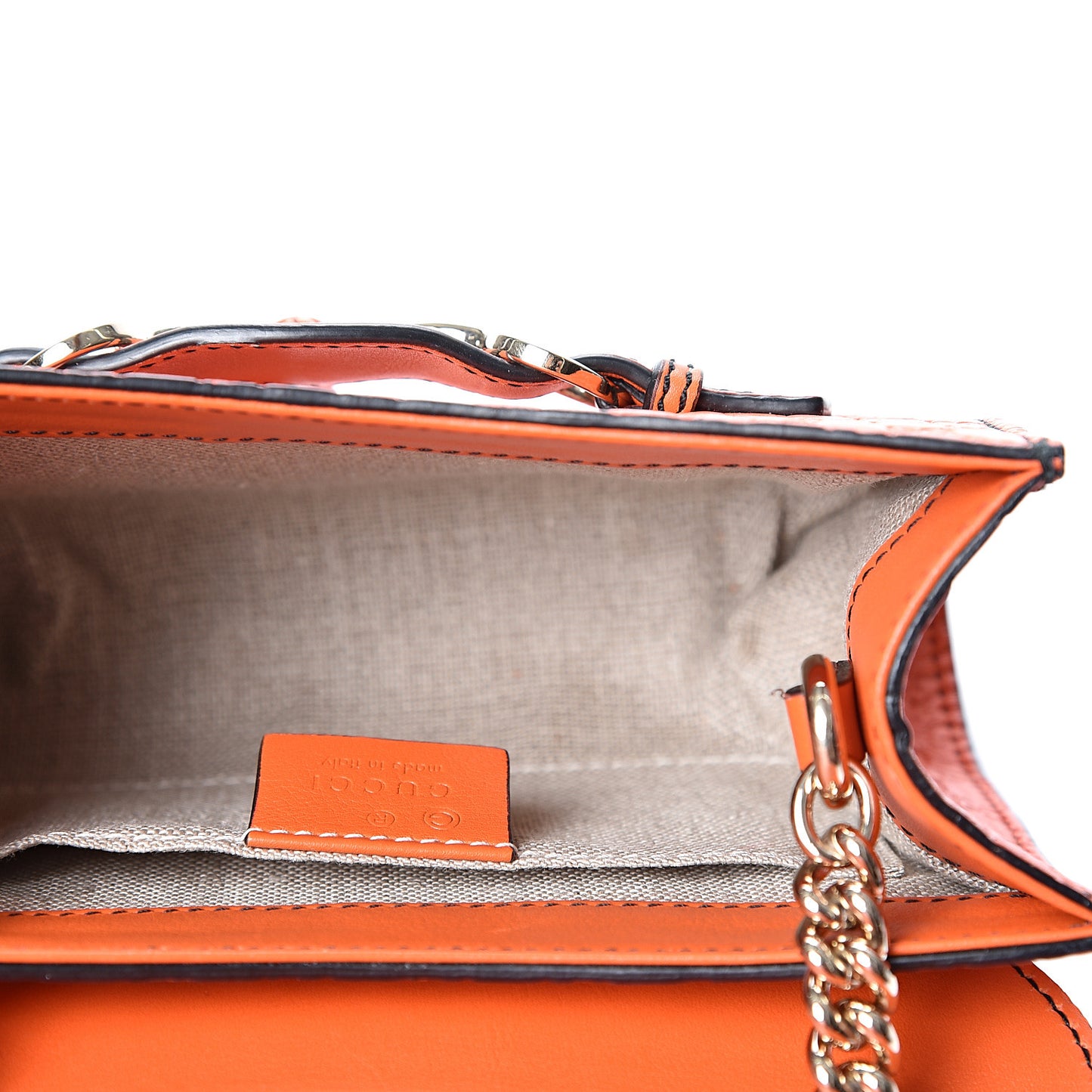 Soft Microguccissima Mini Emily Chain Shoulder Bag Sun Orange