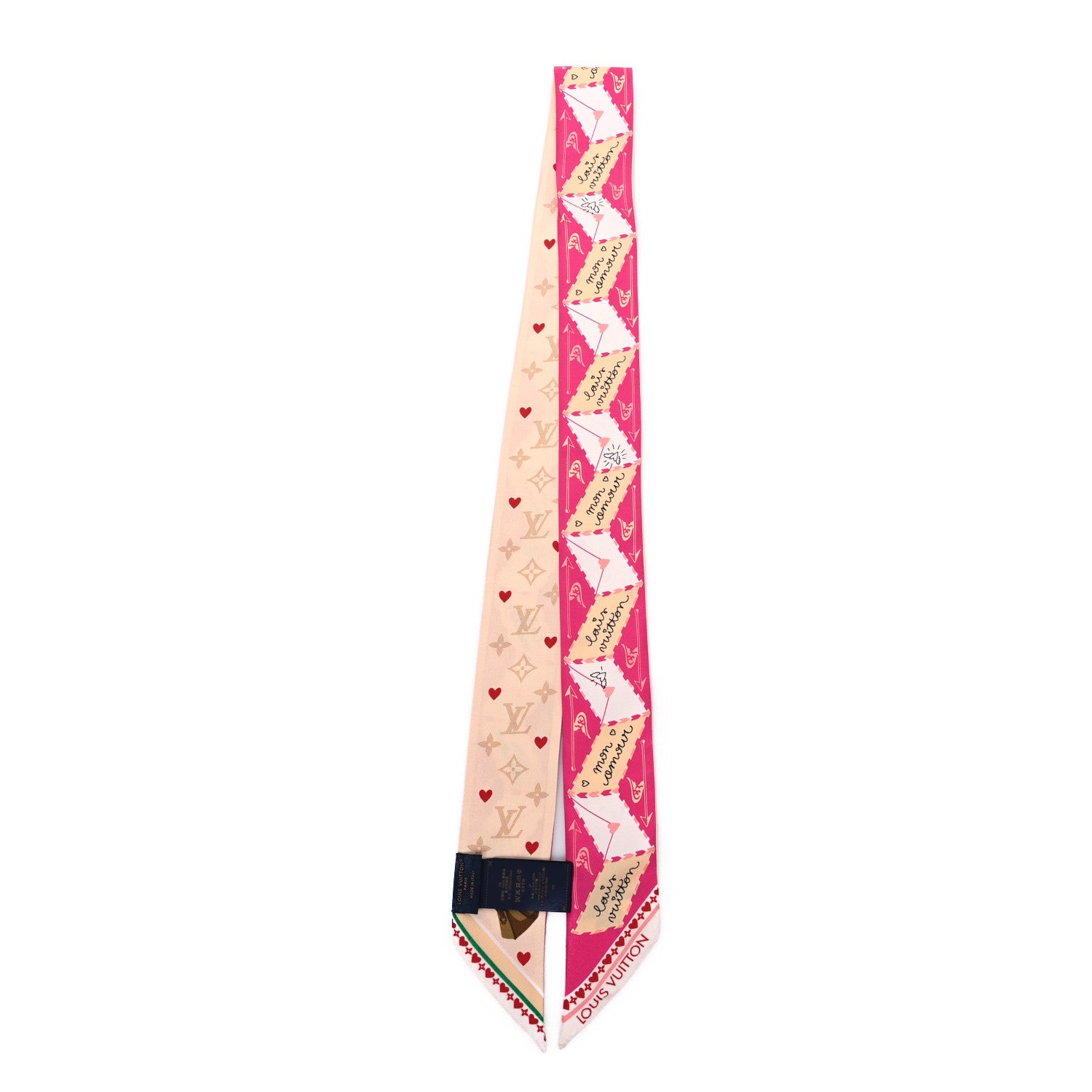 Louis Vuitton Silk Monogram LV Love Letters BB Bandeau Pink 2 of 3