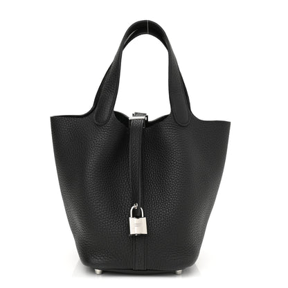 Hermes Taurillon Clemence Picotin Lock 18 PM Black 1 of 11