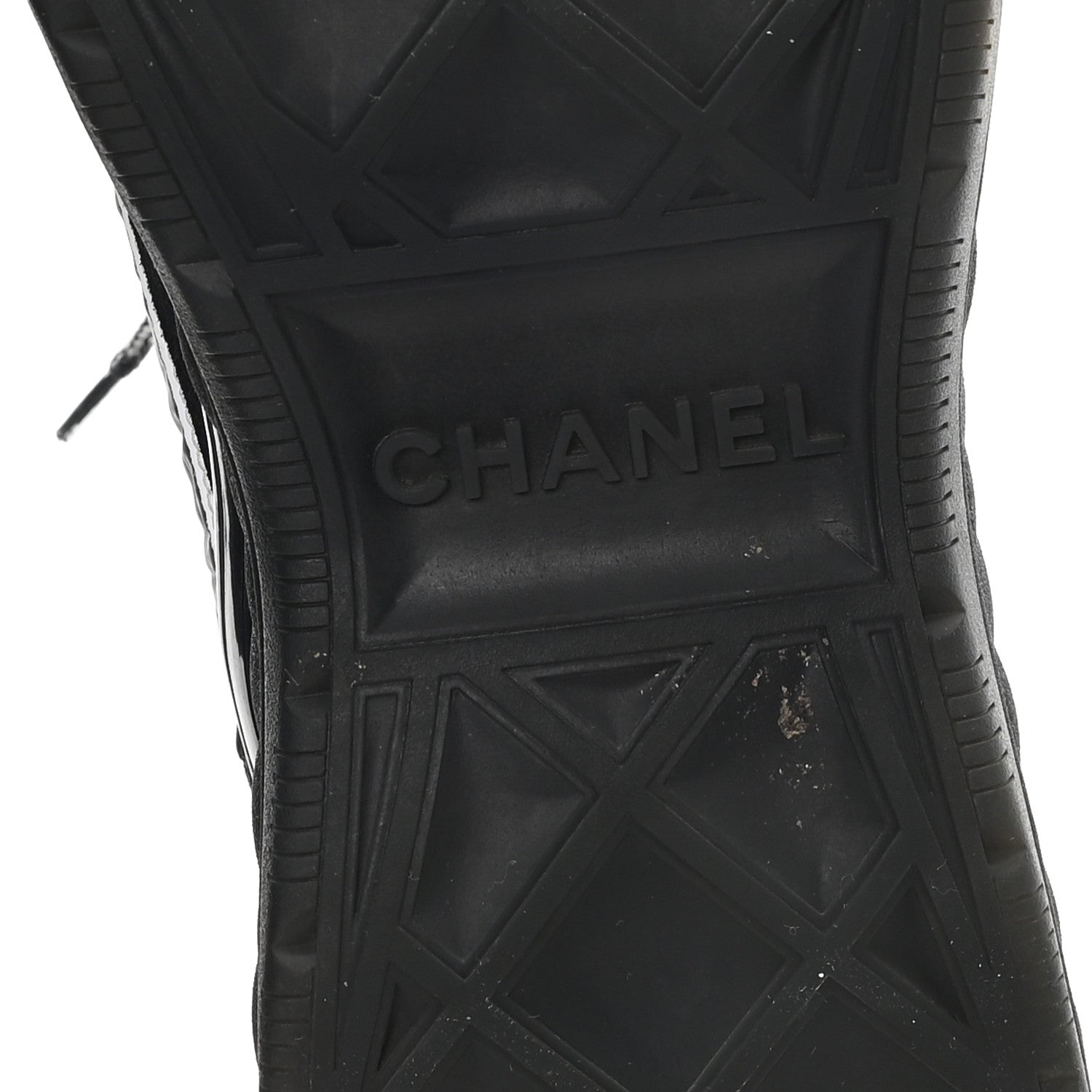 Chanel Fabric Suede Mens CC Sneakers 44 Black 7 of 9