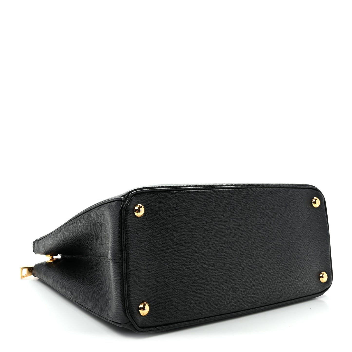 Saffiano Lux Large Galleria Double Zip Tote Black