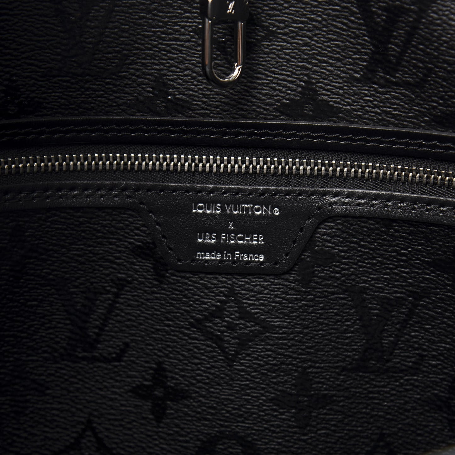 X UF Tufted Monogram Neverfull MM Black White
