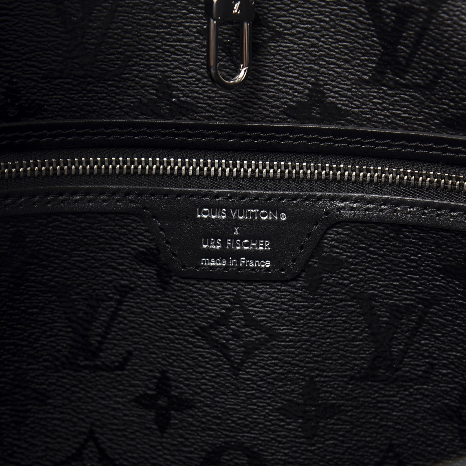 Louis Vuitton X UF Tufted Monogram Neverfull MM Black White 6 of 11