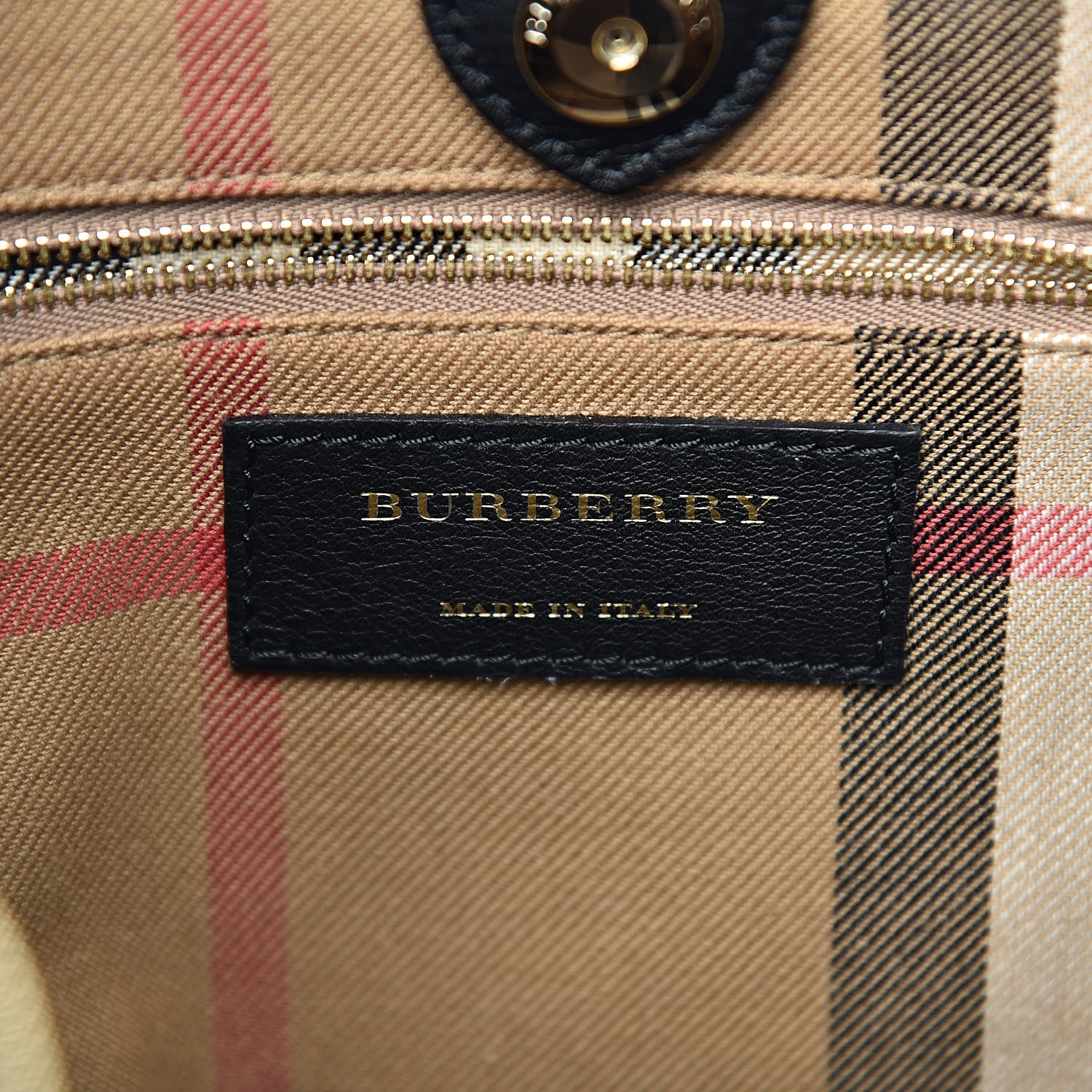 Burberry Calf Hair House Check Zebra Print Medium Banner Tote Natural Black 6 of 12