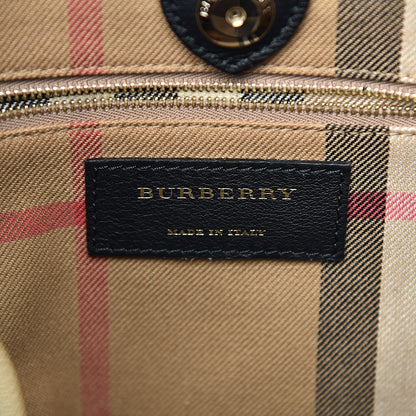 Burberry Calf Hair House Check Zebra Print Medium Banner Tote Natural Black 6 of 12