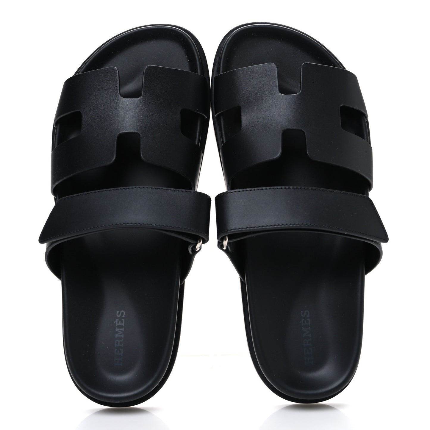 Calfskin Womens Chypre Sandals 38.5 Black