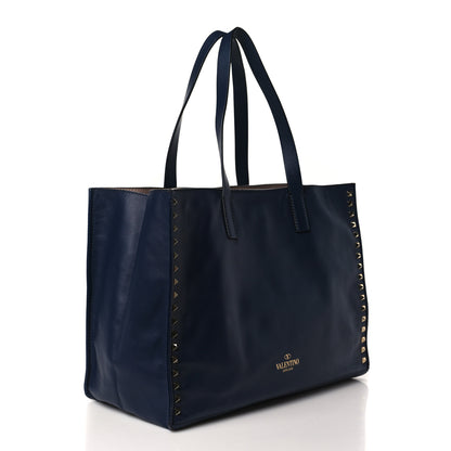 Valentino Garavani Nappa Medium Rockstud Soft Tote Marine 2 of 7