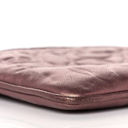 Chanel Metallic Lambskin Camellia Chain Pouch Pink 7 of 8