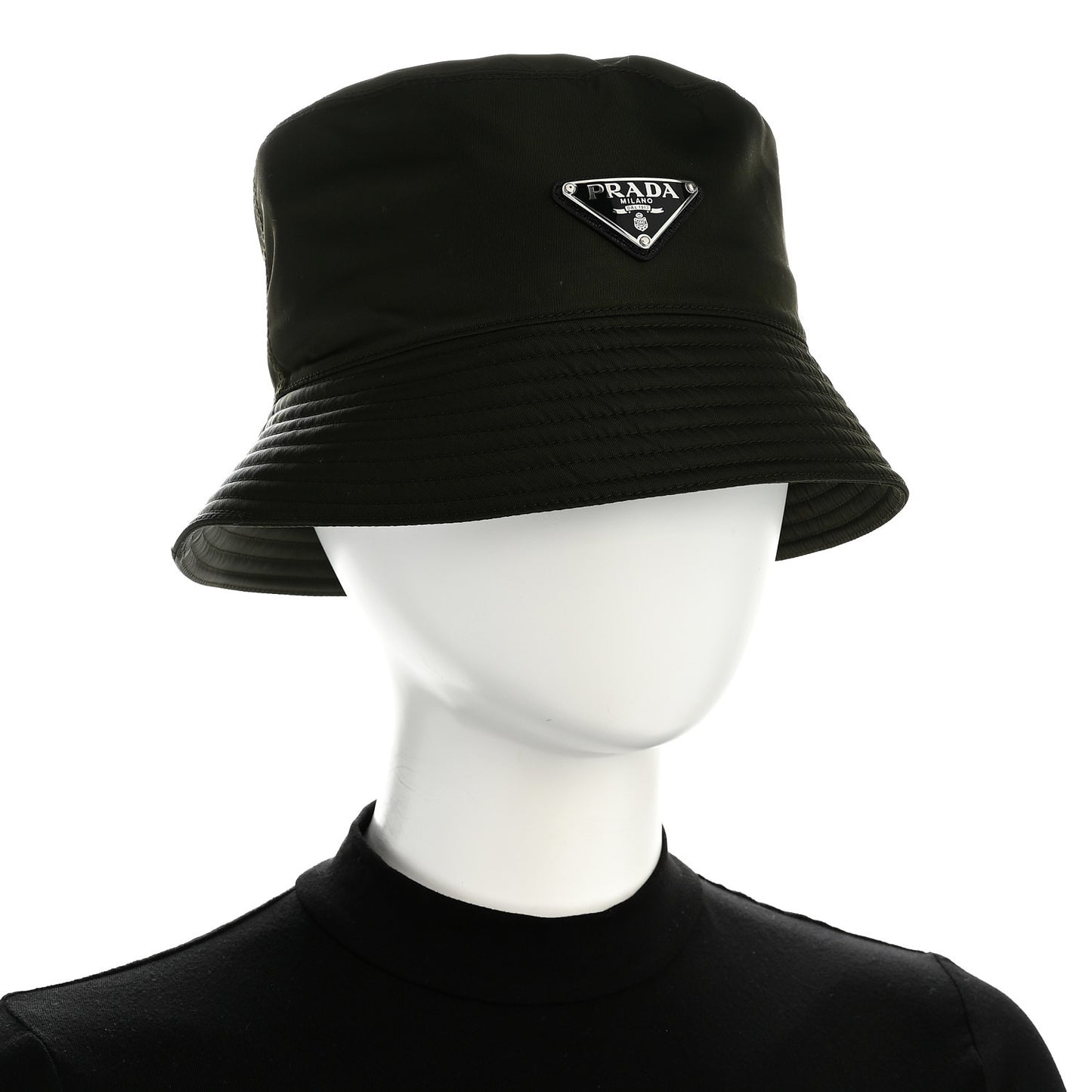 Re-Nylon Metal Triangle Logo Mens Bucket Hat S Tundra