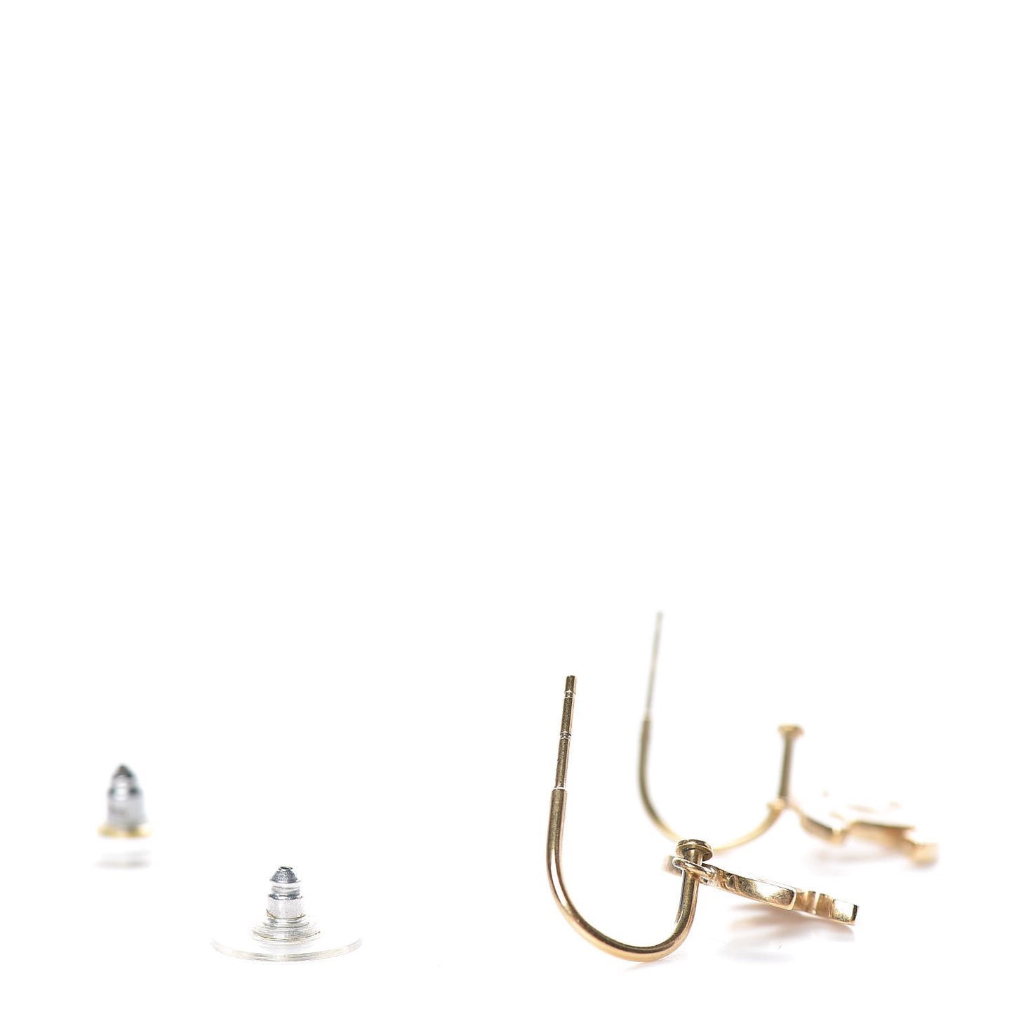 Enamel CC Dangle Earrings Gold