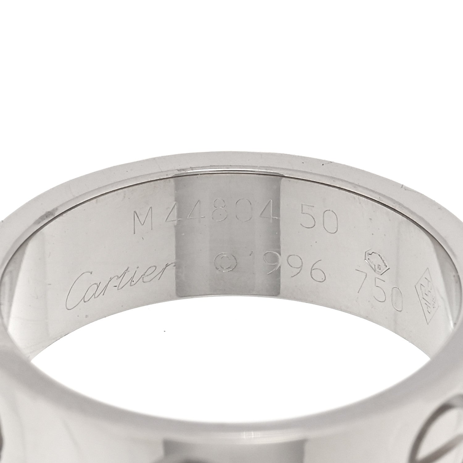Cartier 18K White Gold 5.5mm LOVE Ring 50 5.25 4 of 4