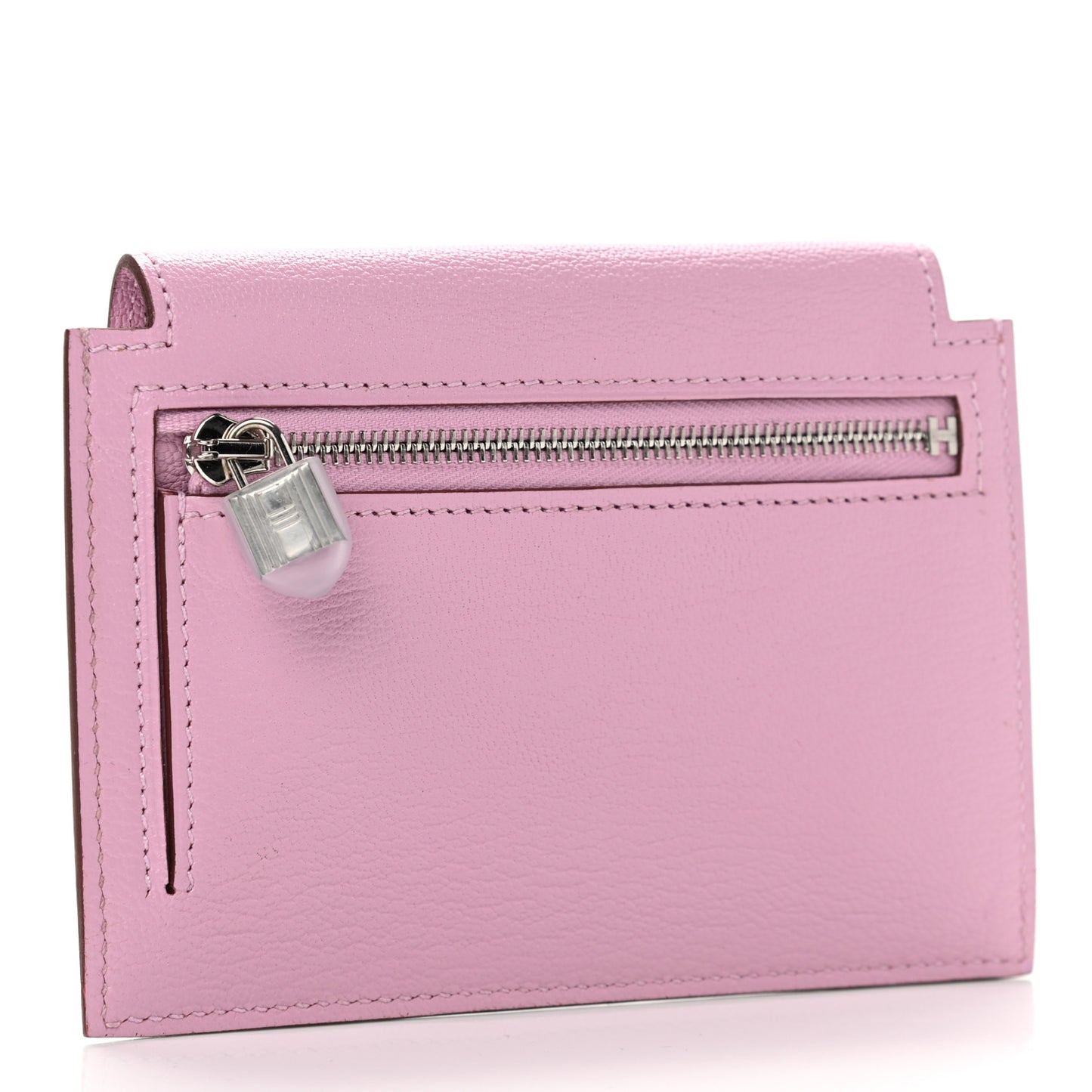 Chevre Mysore Kelly Pocket Compact Wallet Mauve Sylvestre