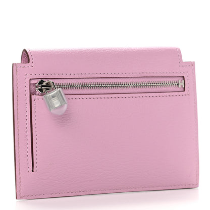 Hermes Chevre Mysore Kelly Pocket Compact Wallet Mauve Sylvestre 3 of 9