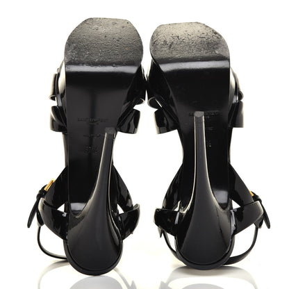 Saint Laurent Patent Tribute 105 Platform Sandals 37.5 Black 5 of 9