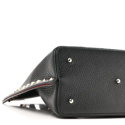Valentino Garavani Pebbled Calfskin Small Rockstud Crossbody Tote Black 8 of 9