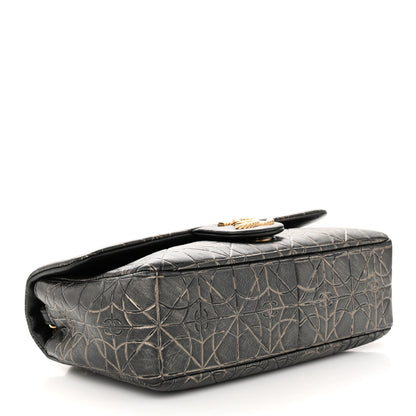 Chanel Metallized Effect Embossed Calfskin Quilted Paris Moscou Moujik Flap Black 4 of 12