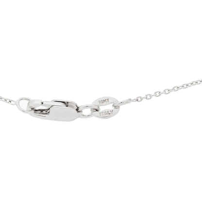 Roberto Coin 18K White Gold Diamond Medium Tiny Treasures Circle Pendant Necklace 7 of 8
