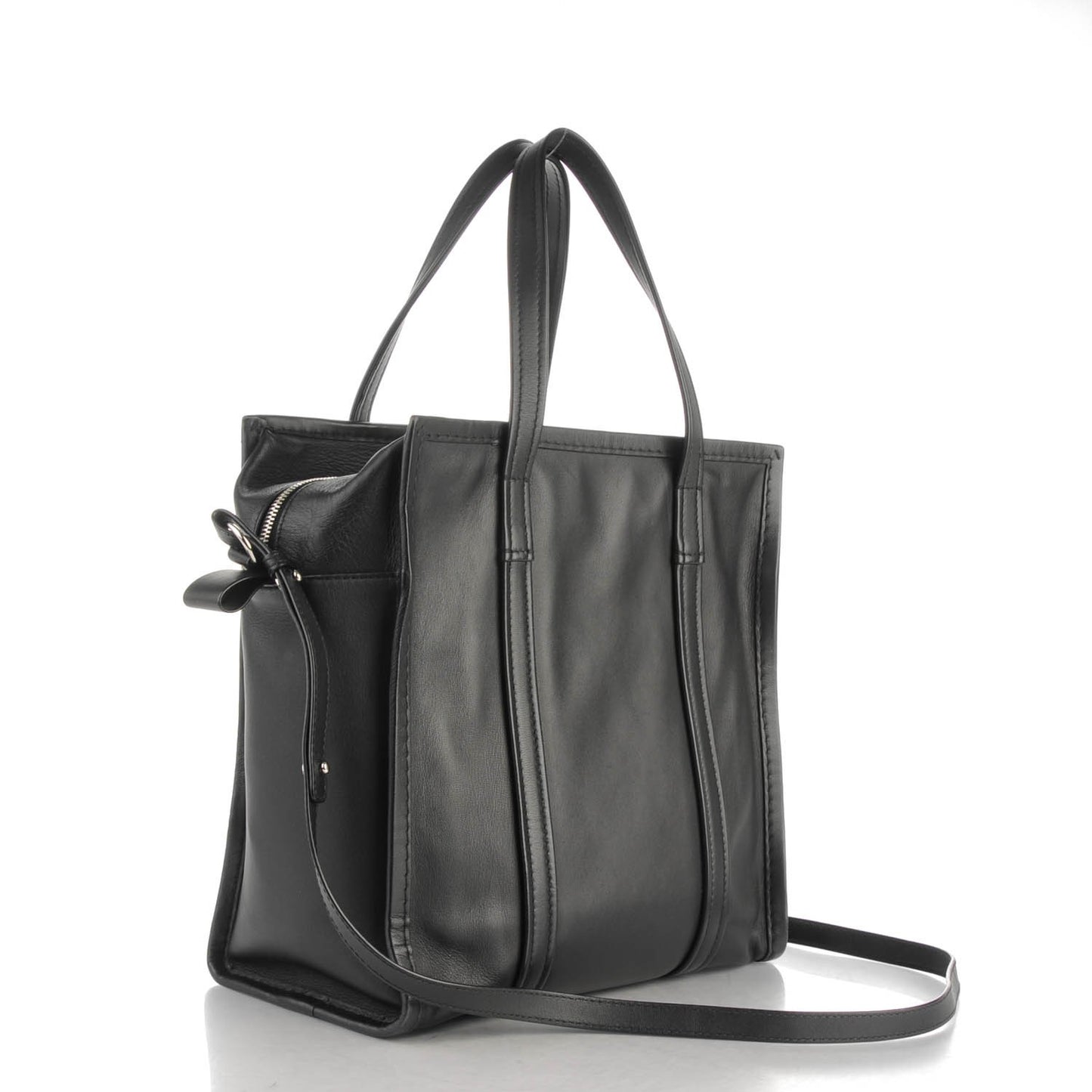 Agneau Small Bazar Shopper Tote Black
