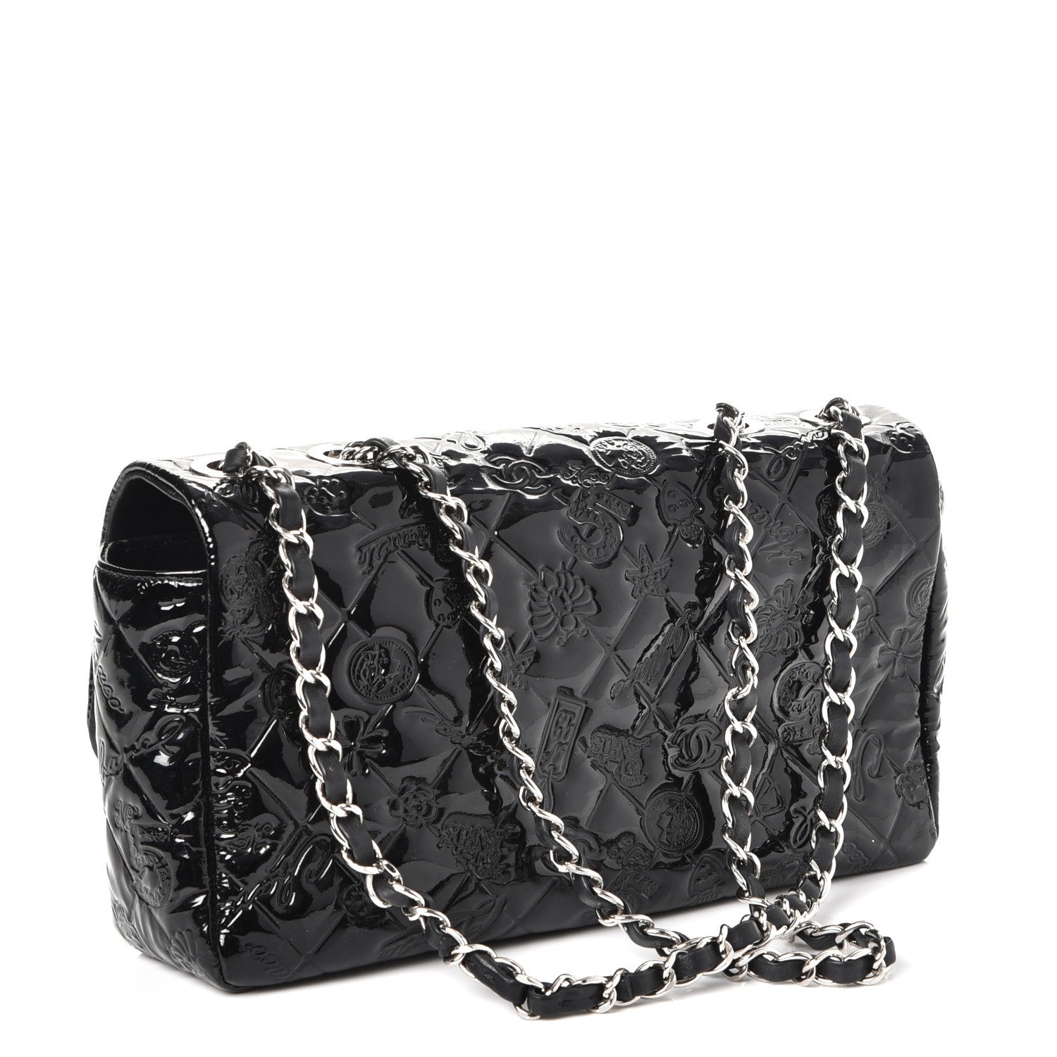 Chanel Patent Medium Lucky Symbols Flap Black 3 of 7