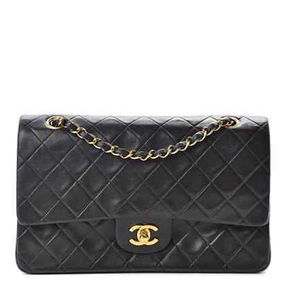 Chanel Lambskin Quilted Medium Double Flap Black 1 of 15