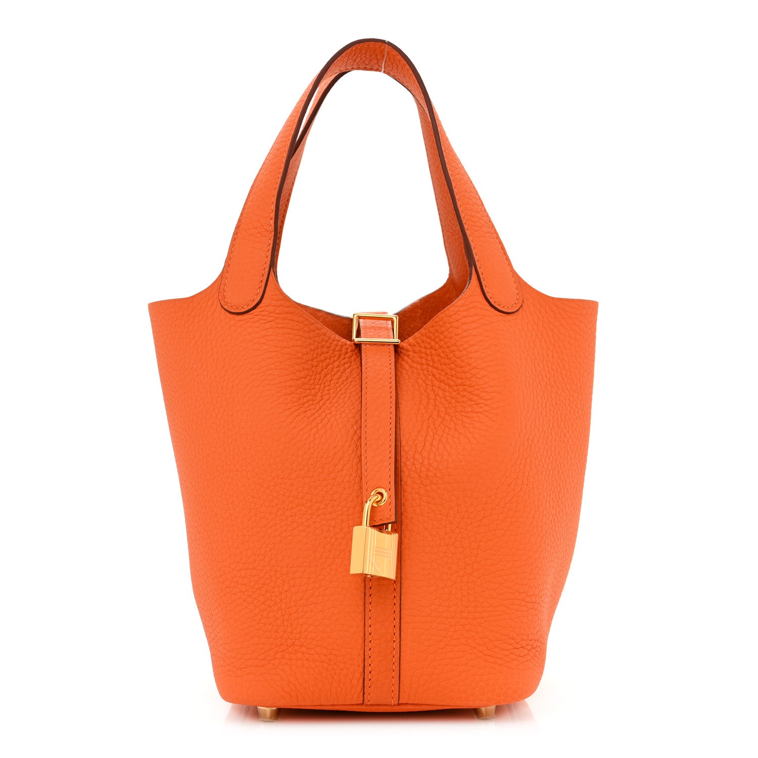 Hermes Taurillon Clemence Picotin Lock 18 PM Orange 1 of 11