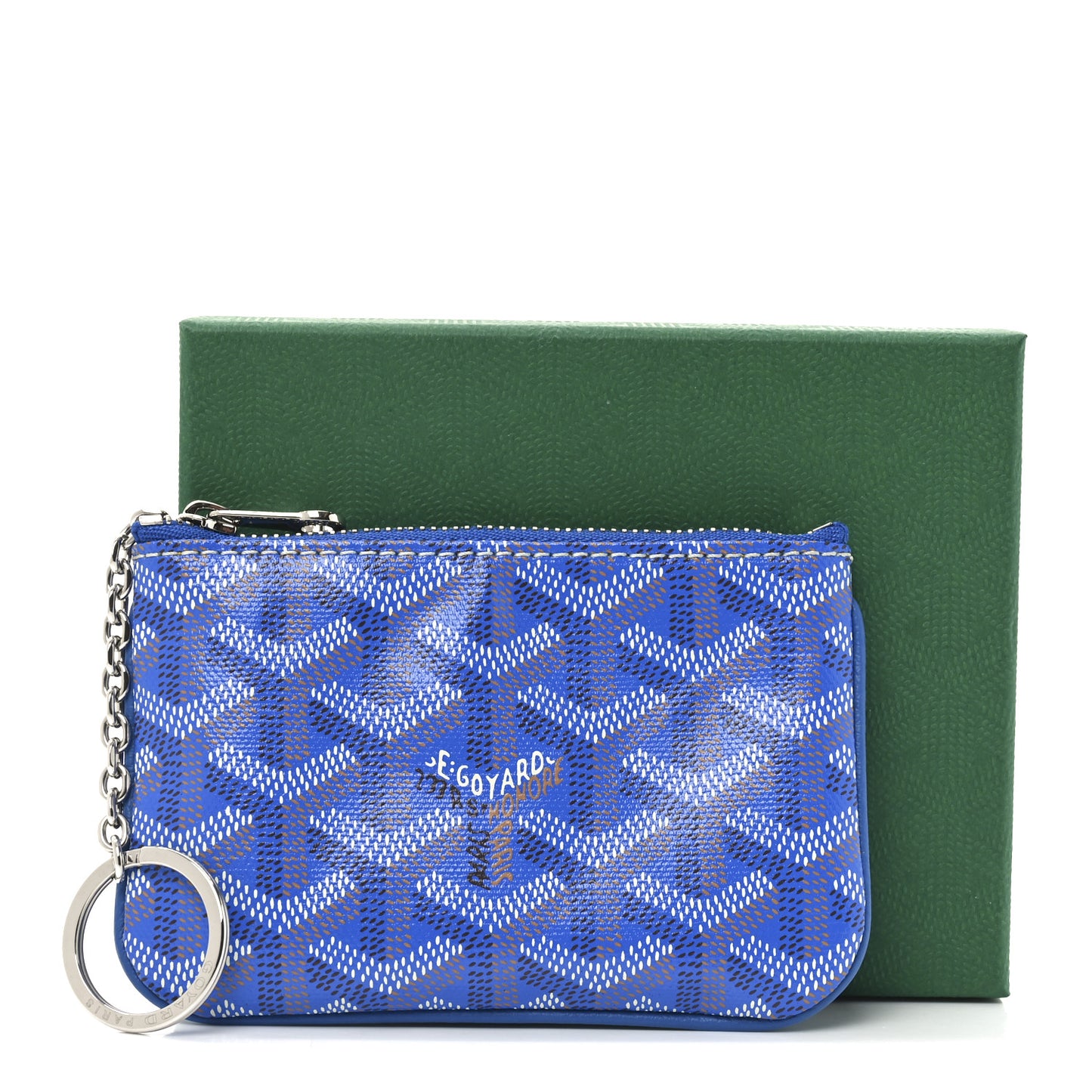 Goyardine Nano Senat Key Pouch Blue