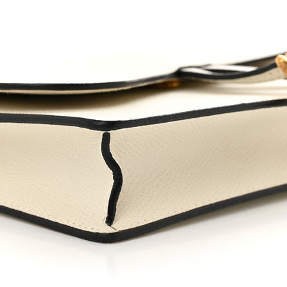 Christian Dior Grained Calfskin Saddle Chain Pouch Off White 7 of 10