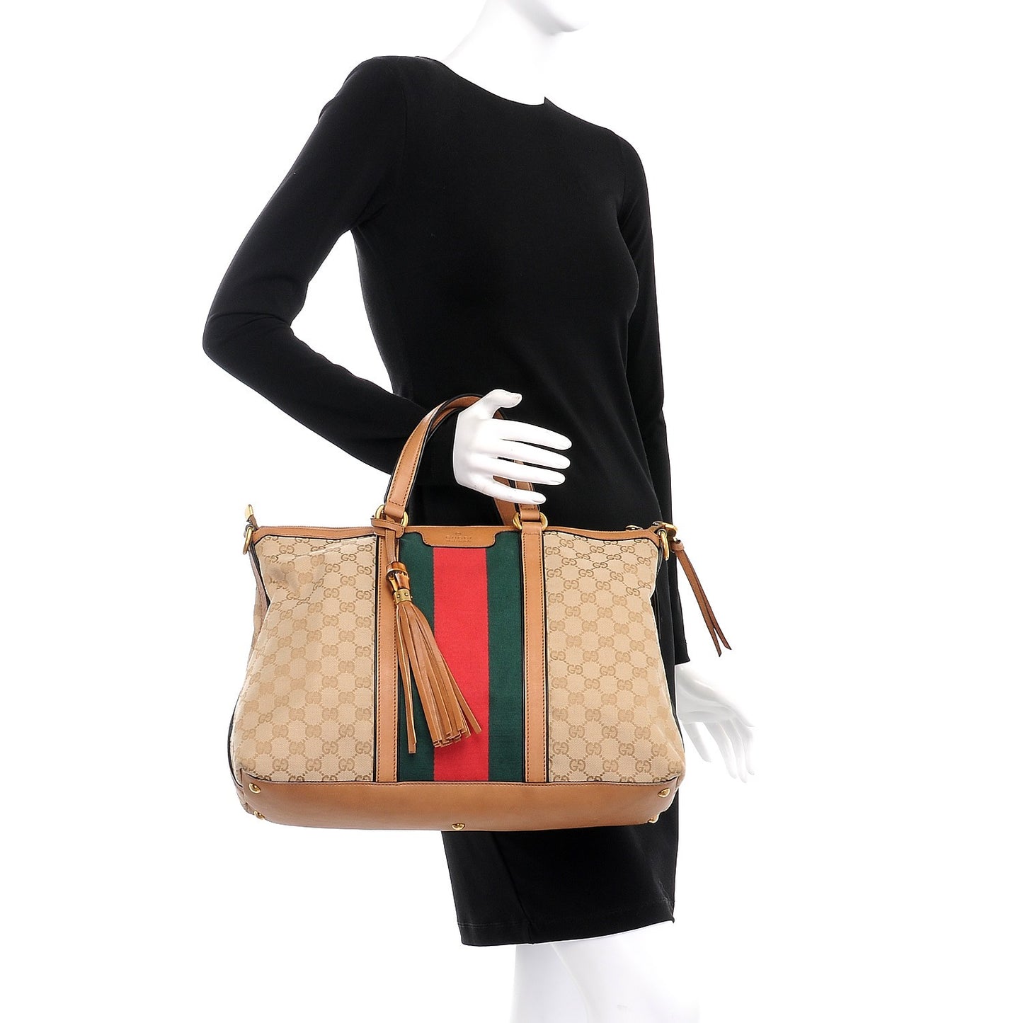 Monogram Web Medium Rania Top Handle Bag Sand