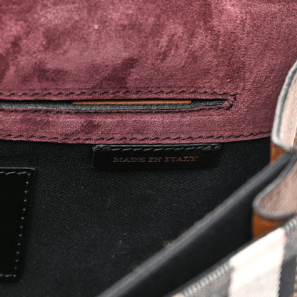 Burberry Derby Calfskin House Check Small Macken Crossbody Bag Tan 7 of 15
