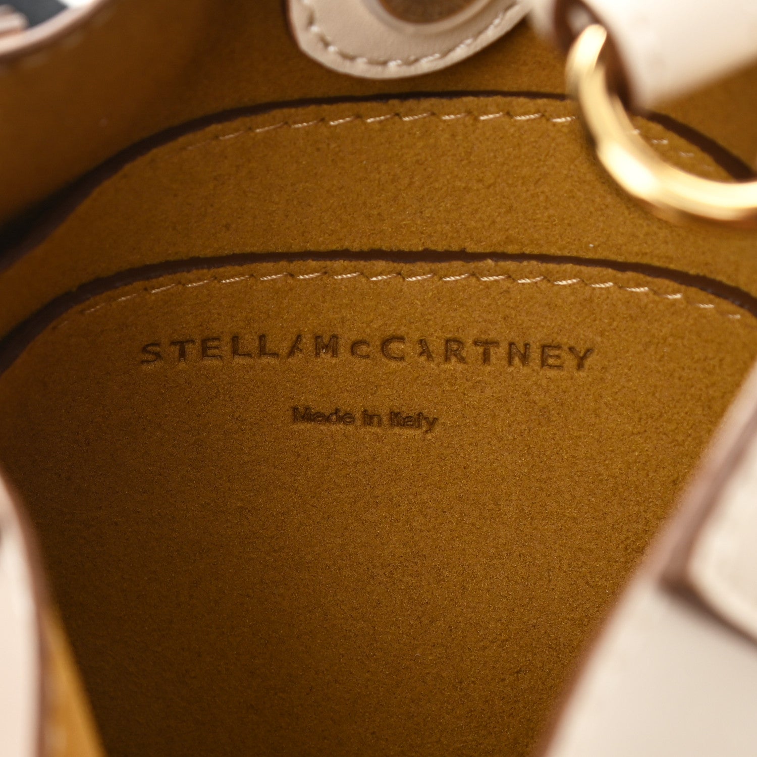 Stella McCartney Eco Alter Nappa Perforated Logo Tiny Crossbody White 6 of 9