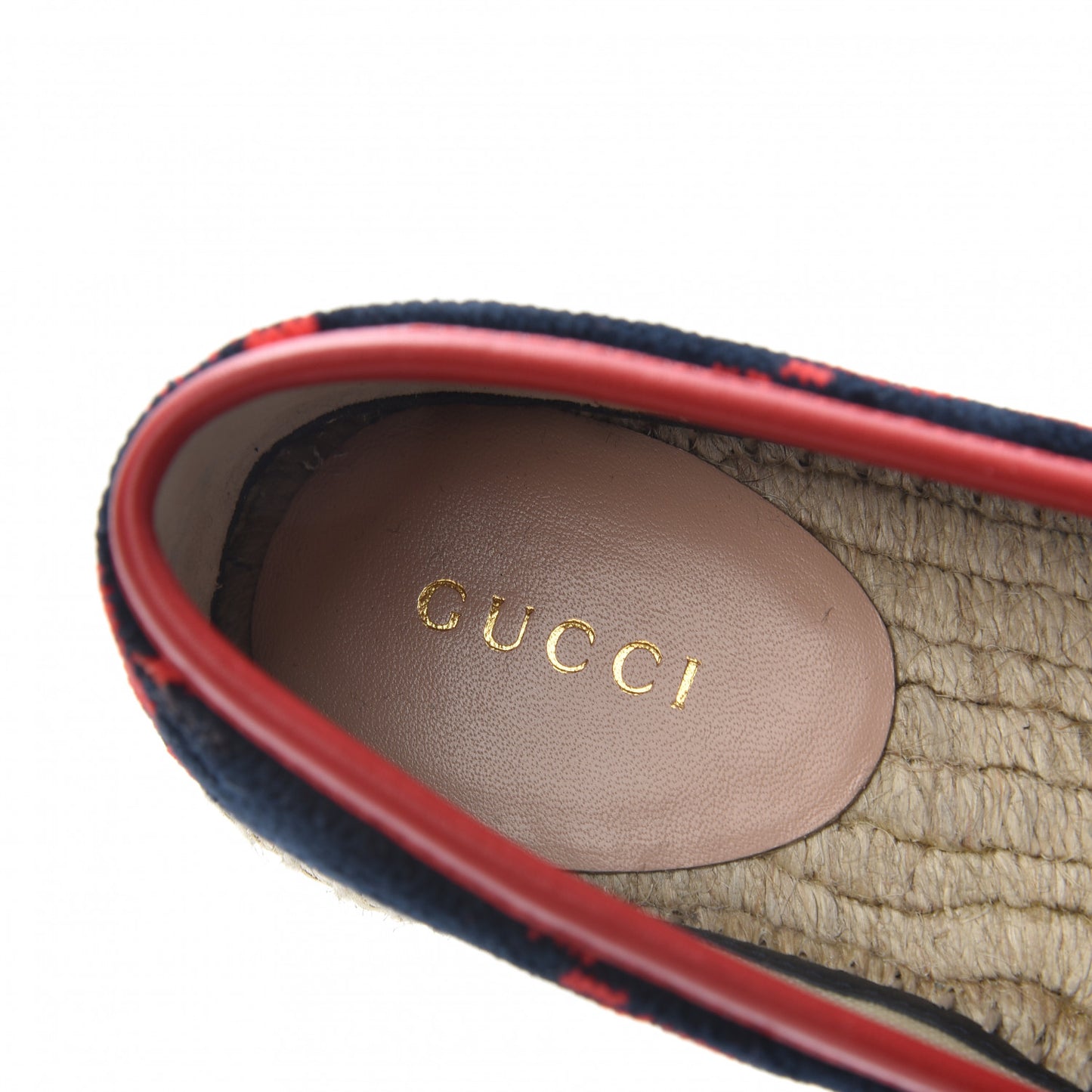 Terry Cloth GG Monogram Espadrilles 35.5 Blue Red