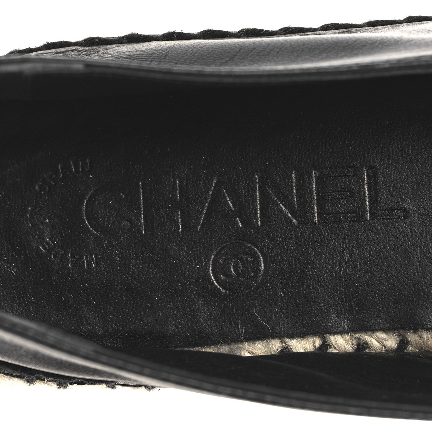 Lambskin Quilted CC Espadrilles 38 Black