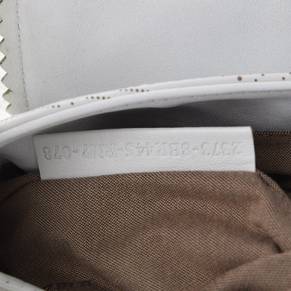 Fendi Calfskin Perforated Small Chef Shoulder Bag White 7 of 7