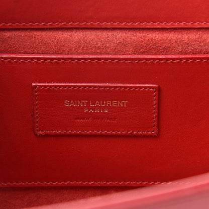 Saint Laurent Smooth Calfskin Medium Classic Monogram Kate Tassel Satchel Lipstick Red 6 of 23