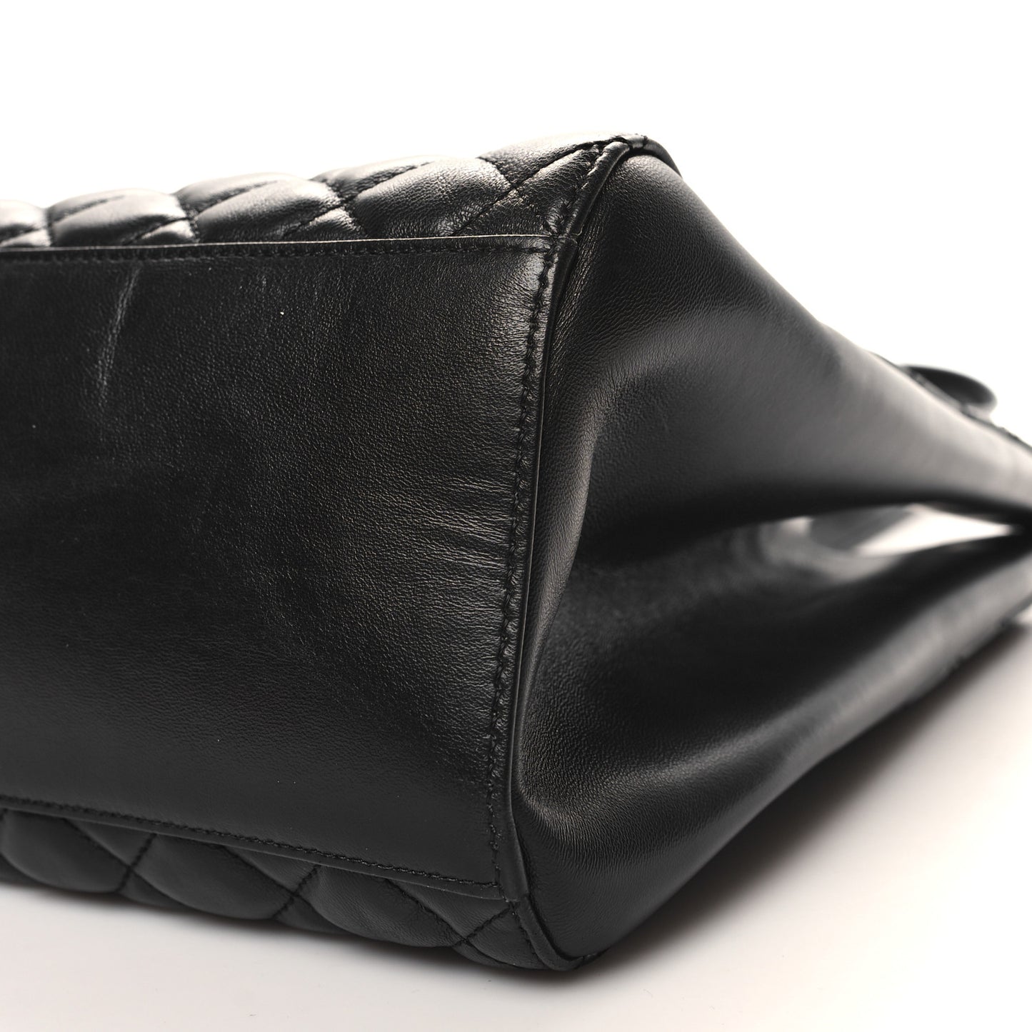 Nappa Quilted Medusa Tote Black