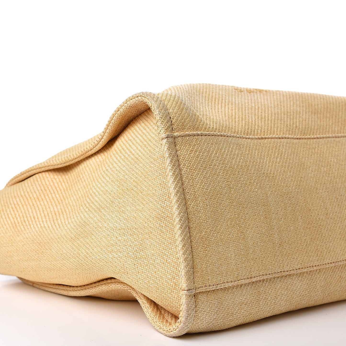 Woven Straw Raffia Medium Deauville Tote Beige