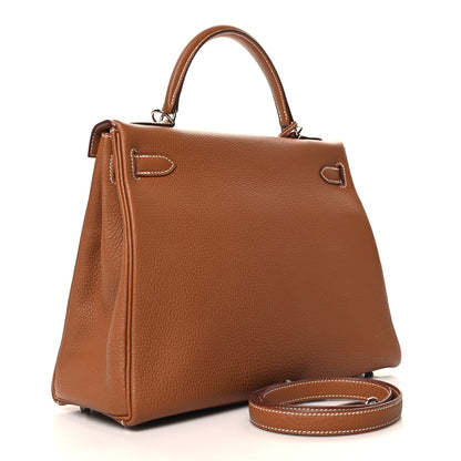 Hermes Togo Kelly Retourne 32 Gold 3 of 11