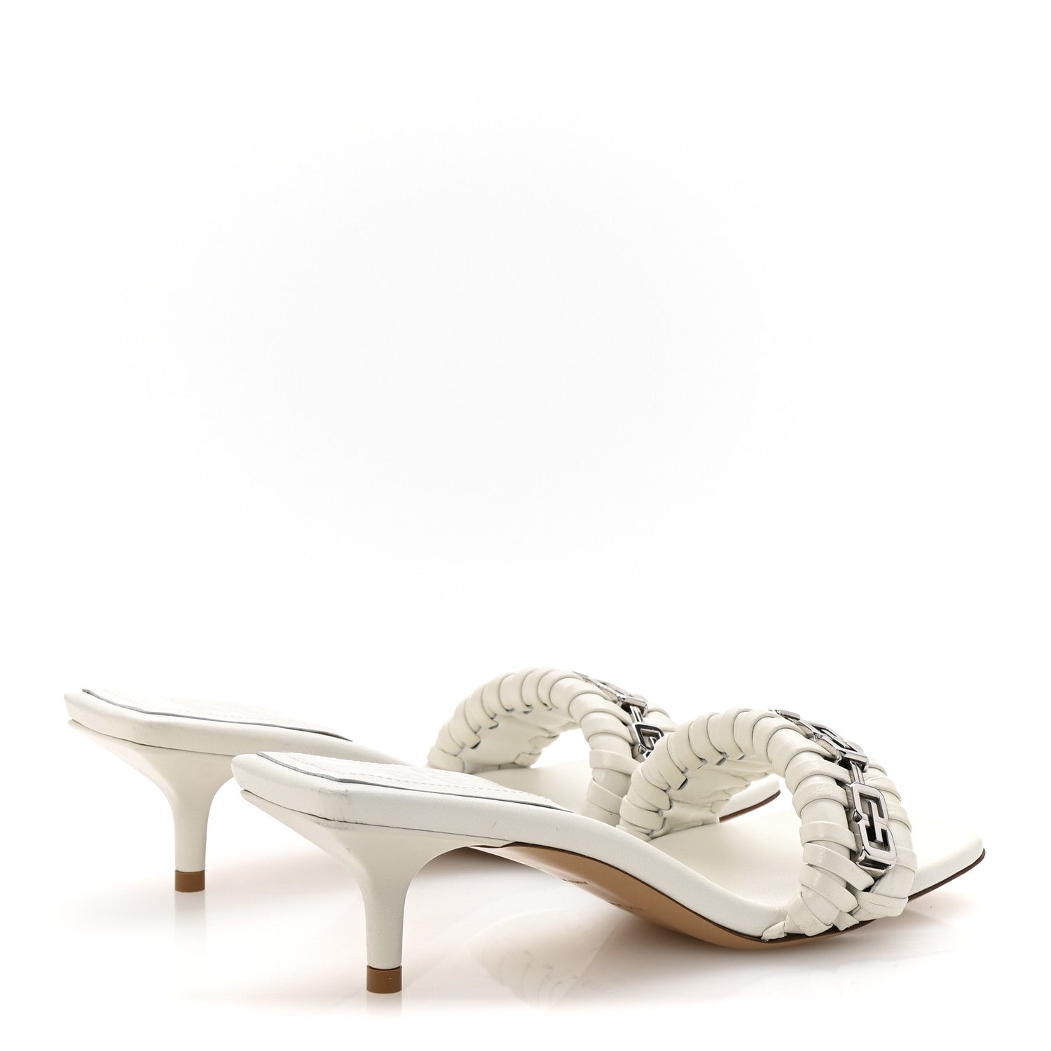 Givenchy Nappa G Woven 50mm Mules 35 Ivory 5 of 9