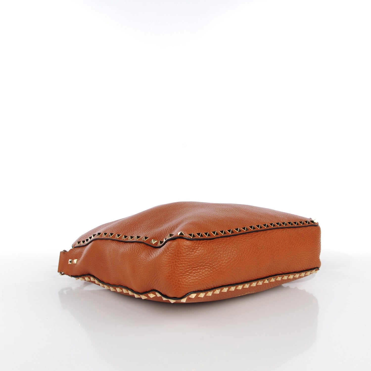 Valentino Garavani Pebbled Calfskin Large Rockstud Flip-Lock Messenger Bag Light Cuir 4 of 10