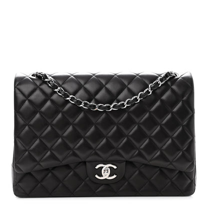 Chanel Lambskin Quilted Maxi Double Flap Black 1 of 10