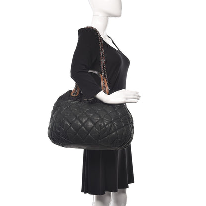 Chanel Iridescent Calfskin Quilted Large In The Mix Tote Black 2 of 11