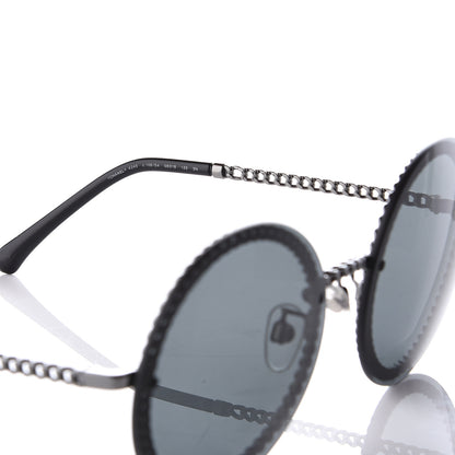 Chanel Round Chain Sunglasses 4245 Gold 7 of 14