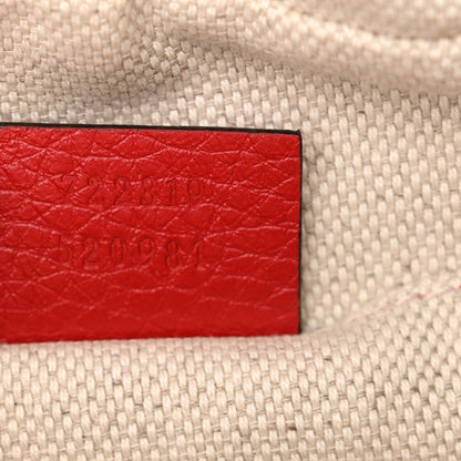 Gucci Pebbled Calfskin Small Soho Disco Bag Vibrant Red 7 of 12