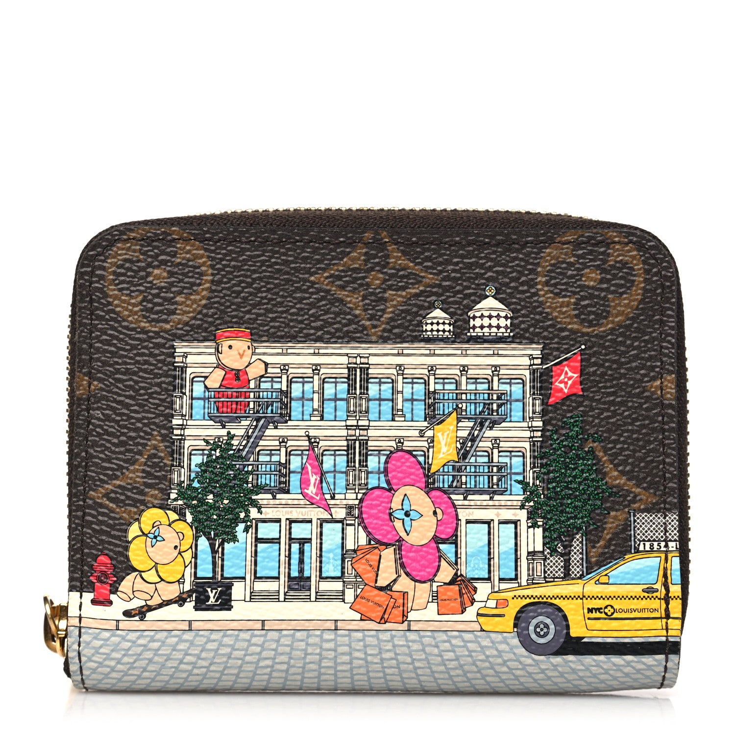 Louis Vuitton Monogram 2022 Christmas Animation New York Soho Zippy Coin Purse Yellow 1 of 7