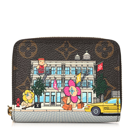 Louis Vuitton Monogram 2022 Christmas Animation New York Soho Zippy Coin Purse Yellow 1 of 7