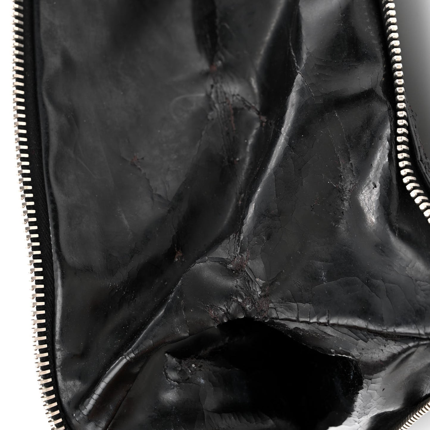 Patent Quilted Expandable CC Shoping Tote Black